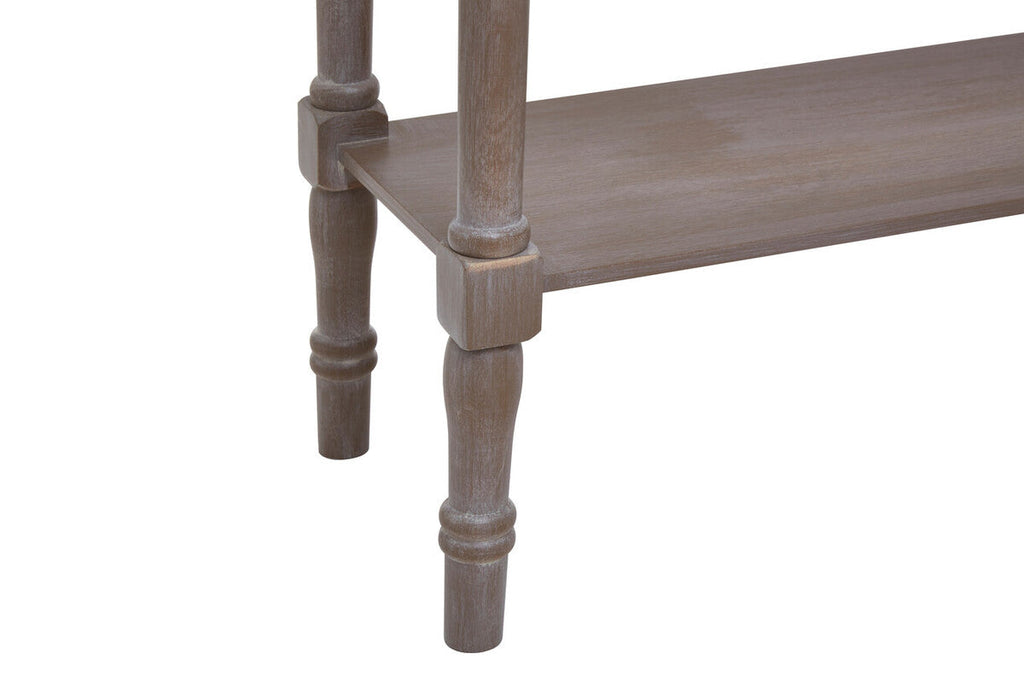 Natural Wooden Console Table with Lower Storage Shelf | Heritage