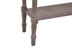 Natural Wooden Console Table with Lower Storage Shelf | Heritage