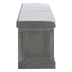 Grey Three Drawer Storage Bench with Cushion | Heritage
