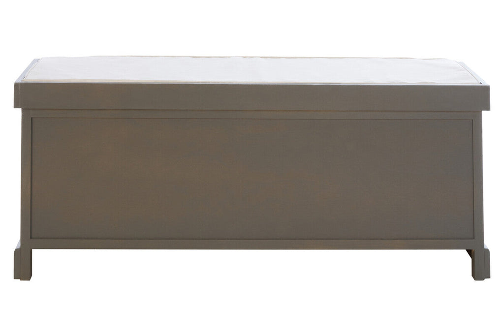 Grey Three Drawer Storage Bench with Cushion | Heritage