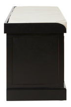 Black Three Drawer Storage Bench with Cushion | Heritage