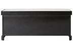 Black Three Drawer Storage Bench with Cushion | Heritage