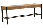 Natural Rope and Black Wood Large Bench | Bandar