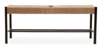 Natural Rope and Black Wood Large Bench | Bandar