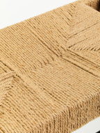 Natural Rope and Black Wood Large Bench | Bandar