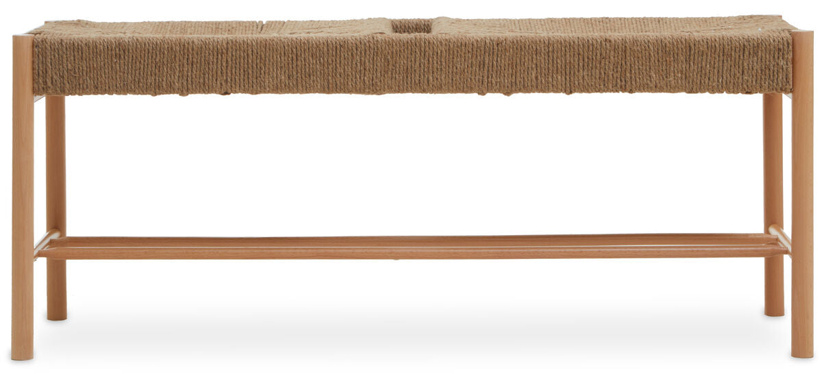 Natural Rope and Beechwood Bench | Bandar