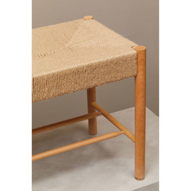 Natural Rope and Beechwood Bench | Bandar