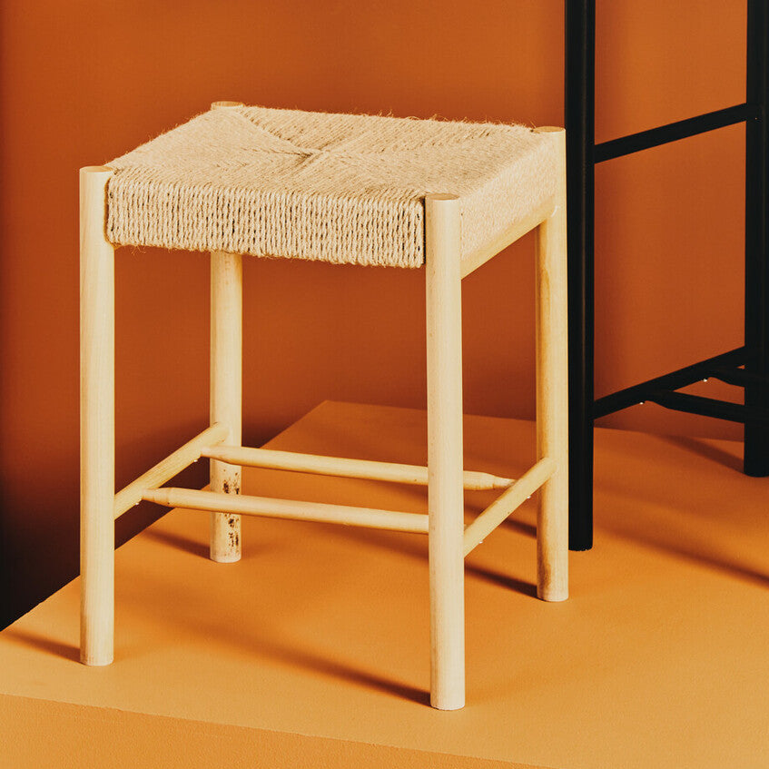 Natural Rope and Beechwood Stool | Bandar