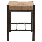 Natural Rope and Black Wood Small Bench | Bandar