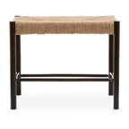 Natural Rope and Black Wood Small Bench | Bandar