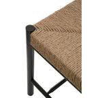 Natural Rope and Black Wood Small Bench | Bandar
