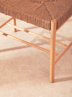 Natural Rope Weave Small Bench | Bandar