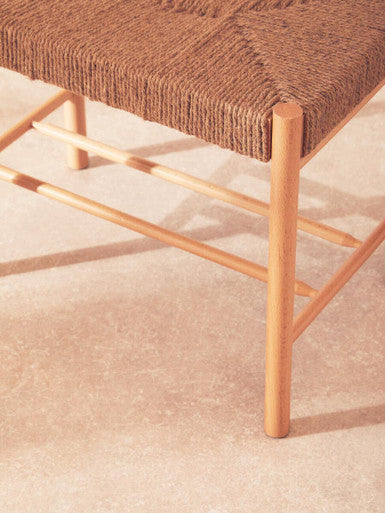 Natural Rope Weave Small Bench | Bandar