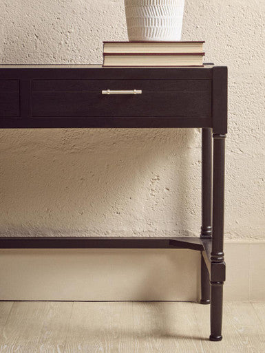 Two Drawer Black Finish Desk | Heritage