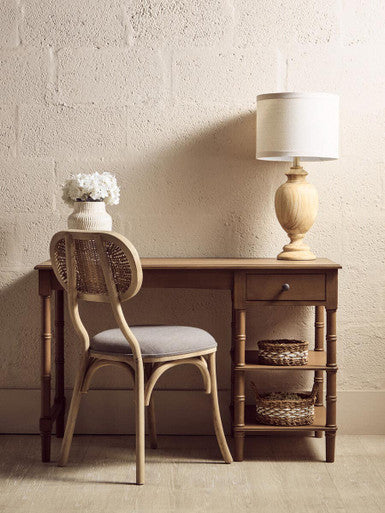 One Drawer Natural Wooden Desk | Heritage