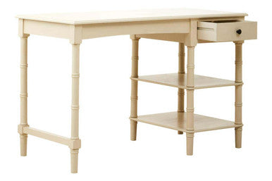 Ivory Desk with Drawer and Shelves | Heritage