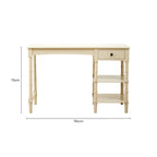 Ivory Desk with Drawer and Shelves | Heritage