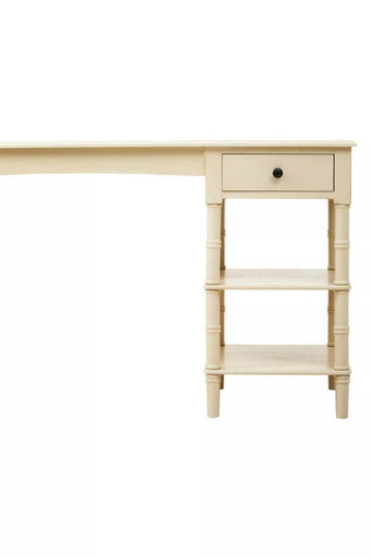 Ivory Desk with Drawer and Shelves | Heritage