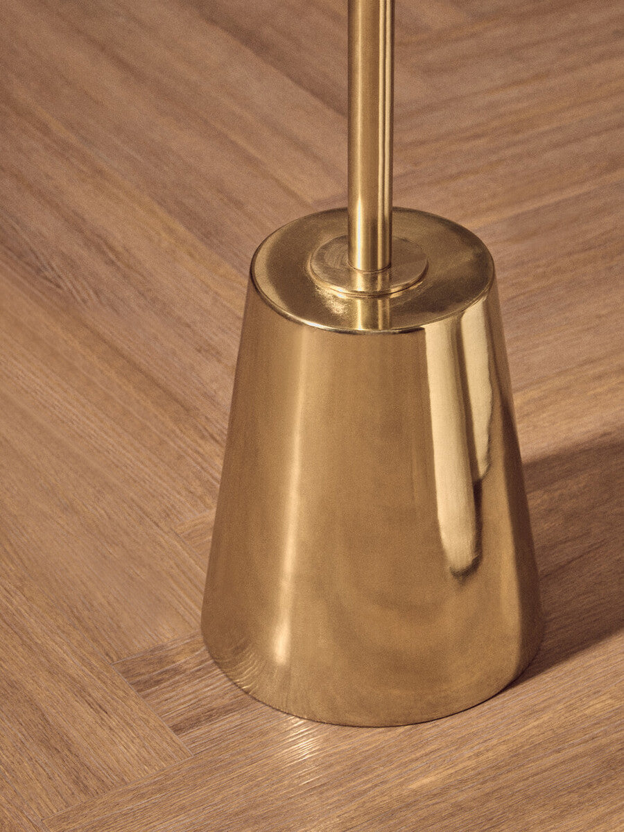 Black Marble Effect Top Side Table with Luxe Gold Metal Base | Avola