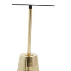 Black Marble Effect Top Side Table with Luxe Gold Metal Base | Avola