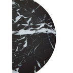 Black Marble Effect Top Side Table with Luxe Gold Metal Base | Avola