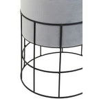 Cage Frame Velvet Stool | Hayes