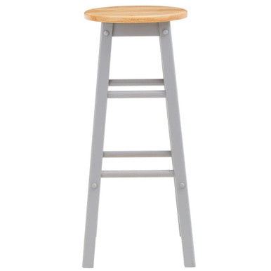 Natural and Grey Wood Bar or Kitchen Stool | Chester