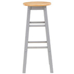 Natural and Grey Wood Bar or Kitchen Stool | Chester