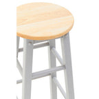 Natural and Grey Wood Bar or Kitchen Stool | Chester