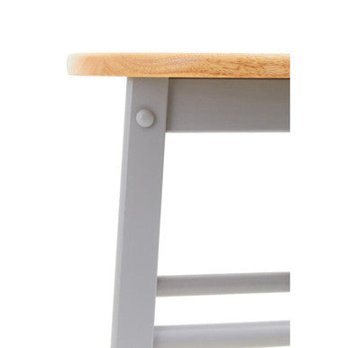 Natural and Grey Wood Bar or Kitchen Stool | Chester