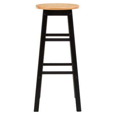 Black and Natural Wood Kitchen or Bar Stool | Chester