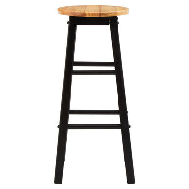 Black and Natural Wood Kitchen or Bar Stool | Chester