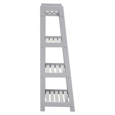 Grey Wood Four Tier Shelf Unit | Chester