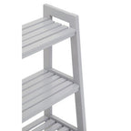Grey Wood Four Tier Shelf Unit | Chester