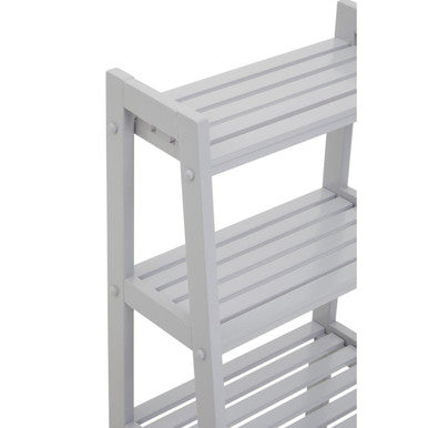 Grey Wood Four Tier Shelf Unit | Chester