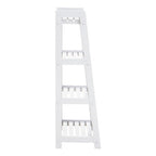 White Wood Four Tier Shelf Unit | Chester