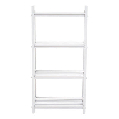 White Wood Four Tier Shelf Unit | Chester