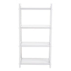 White Wood Four Tier Shelf Unit | Chester