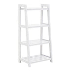 White Wood Four Tier Shelf Unit | Chester