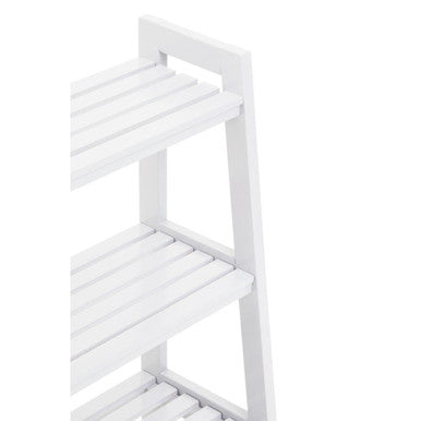 White Wood Four Tier Shelf Unit | Chester