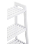 White Wood Four Tier Shelf Unit | Chester