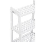 White Wood Four Tier Shelf Unit | Chester