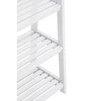 White Wood Four Tier Shelf Unit | Chester