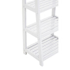 White Wood Four Tier Shelf Unit | Chester