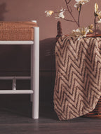 Natural Rope and White Wood Stool | Bandar