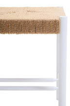 Natural Rope and White Wood Stool | Bandar