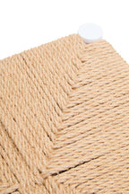 Natural Rope and White Wood Stool | Bandar