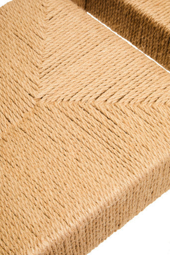 Large Natural Rope and White Wood Bench | Bandar