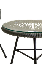 Grey 3 Piece Rattan Patio Set | Miami