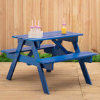 Blue Kids Picnic Bench | Brighton